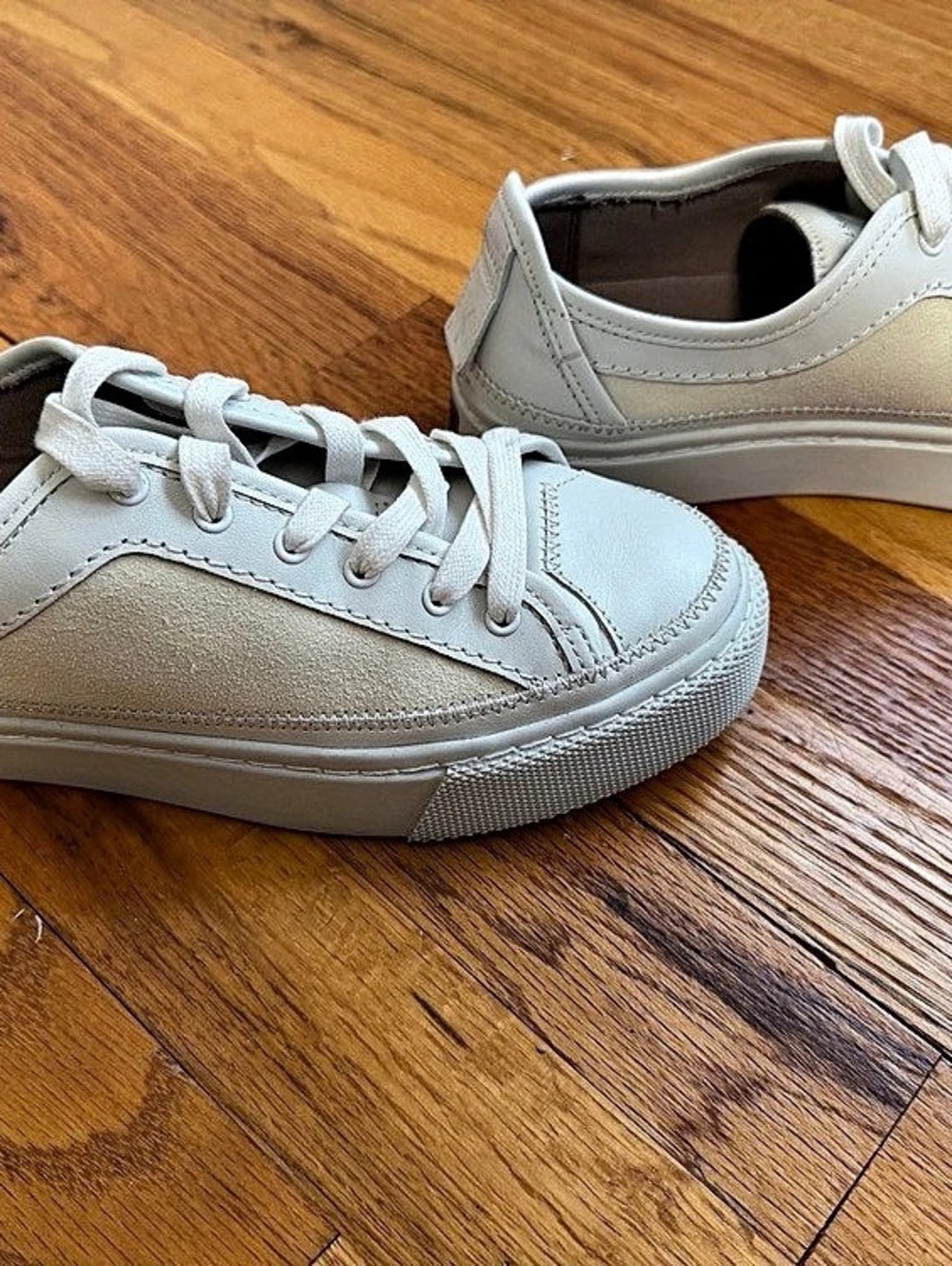 All Saints White Lace-Up Sneakers